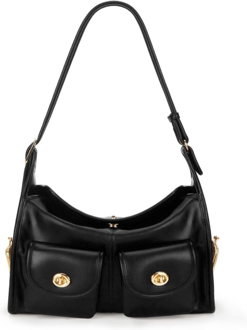 Spacious Multi-Pocket Hobo Shoulder Bag for Women - Stylish Everyday Tote
